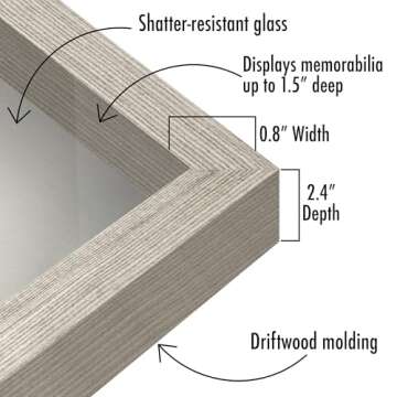 Stylish Americanflat 11x14 Shadow Box Frame for Memories