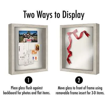 Stylish Americanflat 11x14 Shadow Box Frame for Memories