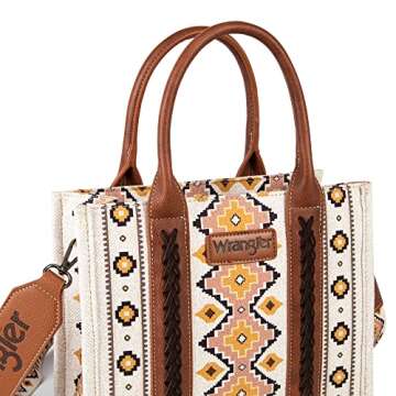Wrangler Tote Bag for Women Aztec Handbags Western Purses for Women FBA3-WG2202-8120SCF
