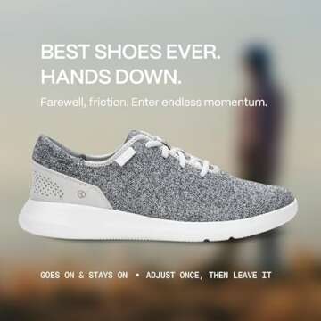 Kizik Madrid Hands Free Mens and Womens Sneakers, Casual Slip On Shoes for Women or Men, Comfortable...