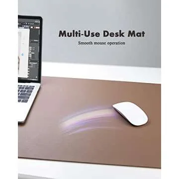 YSAGi Double-Sided Desk Pad, Leather Desk Mat, Eco Cork Desk Pad Protector, Large Mouse Pad for Desk, Waterproof Desk Blotter Pad, Desk Writing Pad for Office Work/Home(23.6"x13.7",Coffee+Cork)