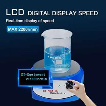 Xin Tester 5000ml LED Digital Magnetic Stirrer, Stainless Steel Magnetic Mixer with Stir Bar, Magnet...