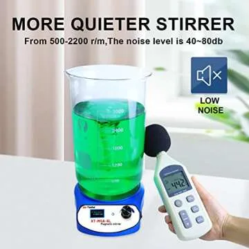 Xin Tester 5000ml LED Digital Magnetic Stirrer, Stainless Steel Magnetic Mixer with Stir Bar, Magnetic Stir Plate for Sauces/Yeast Starters/Paint/Ink/Lab (No Heating) Max Stirring Rate: 2200RPM