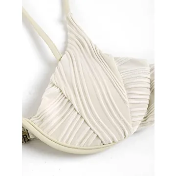 Stylish ZAFUL Ribbed V-Wire Bikini Set for Women