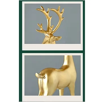 FANTESTICRYAN Small Reindeer Sculpture Set for Home Decor