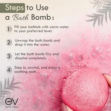Earth Vibes Bath Bombs Gift Set - USA Made XXL Natural Bath Fizzies Infused with Essential Oils - Moisturizes Dry Skin, Organic Olive Oil, Coconut Oil, Epsom Salt - Women Men Kids - 6 x 5oz