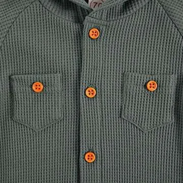 Cozy Ynibbim Baby Hooded Waffle Romper for Newborns