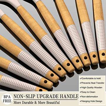 33 PCS Silicone Kitchen Utensils Set, Umite Chef Heat Resistant Cooking Utensils Set With Holder, Wo...