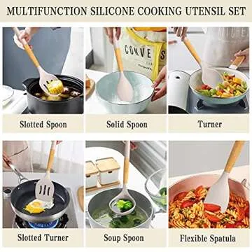 33 PCS Silicone Utensils Set - Heat Resistant & BPA Free