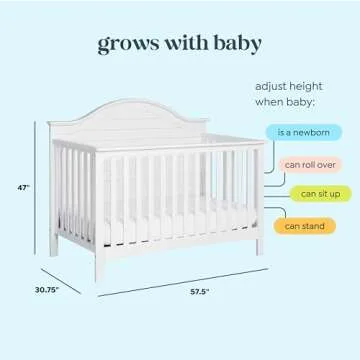 Carter's DaVinci Nolan 4-in-1 Convertible Crib in White