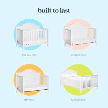 Carter's DaVinci Nolan 4-in-1 Convertible Crib in White