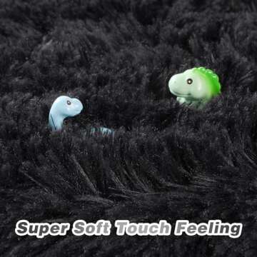 Junovo Soft Area Rugs for Living Room 8x10 Feet Fluffy Rug Carpets for Bedroom Shaggy Rugs for Kids ...