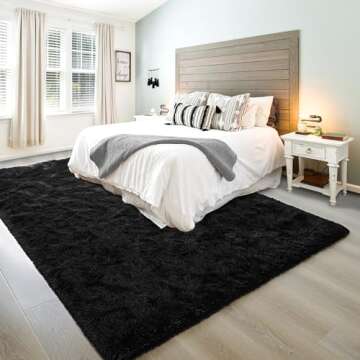Junovo 8x10 Feet Fluffy Area Rug for Cozy Decor