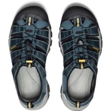 KEEN Men's Newport H2 Closed Toe Water Sandals, Navy/Medium Grey, 9.5