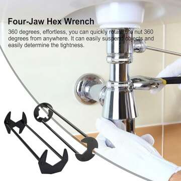 Basin Wrench Set - 2024 Upgrade 7 Sizes for Plumbing