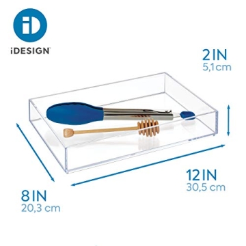 iDesign Clarity Plastic Drawer Organizer Stackable Storage