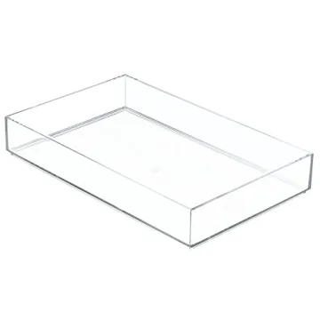 iDesign Clarity Plastic Drawer Organizer Stackable Storage