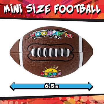 Franklin Sports Ryan's World Mini Football - Playbook Mini Football for Kids - Extra Grip Laces - Pl...