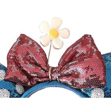 Disney Parks Exclusive - Minnie Mickey Ears Headband - Bow Flower Polka Dot Sequin