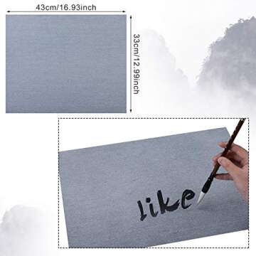 Dianelhall 6 Pieces Reusable Water Drawing Calligraphy Cloth, 17 x 13 Inches