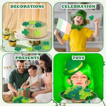 Hungdao 40 Pcs St. Patrick's Day Stress Toys Shamrock Relaxable Squeeze Balls Clover Stress Relief Balls for St. Patrick's Party Favors School Carnival Gifts Exchange
