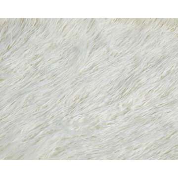 Homey Forte Luxury Faux Fur Throw Blanket Plush Long Shaggy Super Soft Throw Mongolian Fluffy Fur Style Blanket for Living Room (779A Cream 50" X 60")