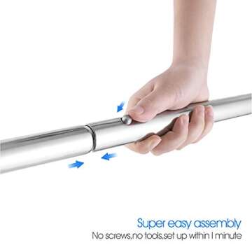 Simple Trending Industrial Grade Z Base Clothes Garment Rack, Heavy Duty Clothing Rolling Rack on Wheels, 400lbs Load with 63" Extra Long Bar, Chrome