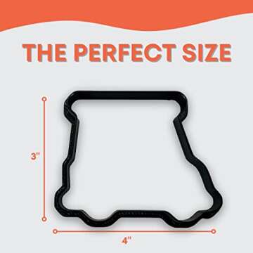 Golf Cart Cookie Cutter with Easy to Push Design for Baby Showers, Work Events, and Birthday Celebra...