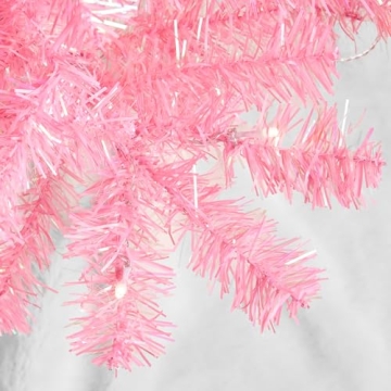 4ft Pre-lit Pink Christmas Tree with Twinkling LEDs