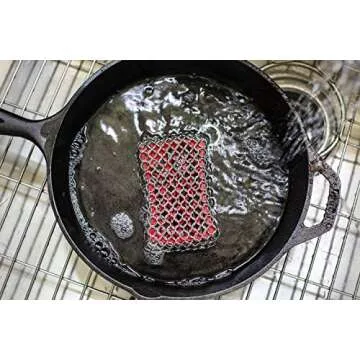 Lodge ACM10R41 Red Cast Iron Scrubbing Pad for Cookware