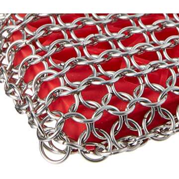 Lodge ACM10R41 Red Cast Iron Scrubbing Pad for Cookware