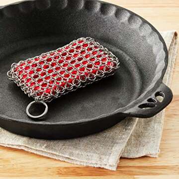 Lodge ACM10R41 Red Cast Iron Scrubbing Pad for Cookware