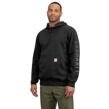 Carhartt Men's Rain Defender Loose Fit Midweight Logo Graphic Sweatshirt - Durable and Stylish