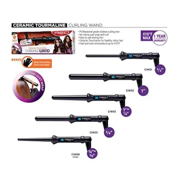 Kiss Red Tapered Curling Wand for Perfect Curls