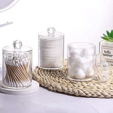 Tbestmax Elegant Plastic Bathroom Organizer Jars