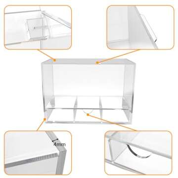 Sohalejr Makeup & Vanity Container Dryer Sheet Holder Pull-Our Drawer Container 2 Ties Clear Acrylic Box for Laundry Room Organization and Storage Suitable for Makeup Pads,Cosmetics Bedroom