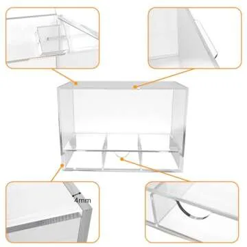 Sohalejr Elegant Acrylic Dryer Sheet Holder for Storage