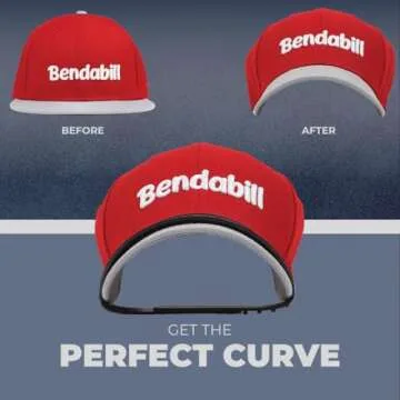 Bendabill Hat Bill Bender (2 Pack) Perfect Hat Bending Strap, Conveniently Shape Your Hat To Your Liking, Hat Curving Tool, Brim Curver, Steaming Optional (Black)