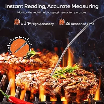 Digital Meat Thermometer with Touchscreen for Precise Cooking