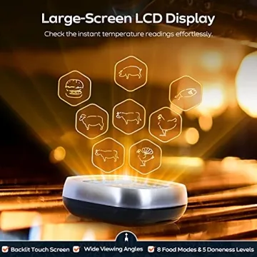 Digital Meat Thermometer with Touchscreen for Precise Cooking