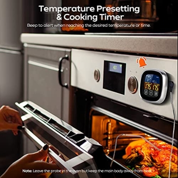 Digital Meat Thermometer with Touchscreen for Precise Cooking