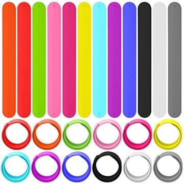 Vibrant 24 Pcs Silicone Slap Bracelets for Any Occasion