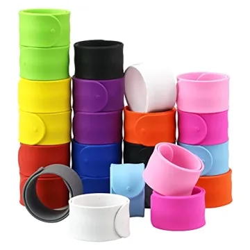 Vibrant 24 Pcs Silicone Slap Bracelets for Any Occasion