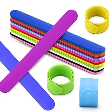 Vibrant 24 Pcs Silicone Slap Bracelets for Any Occasion