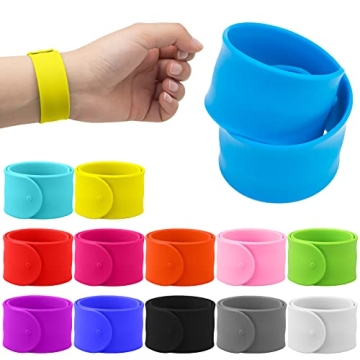 Vibrant 24 Pcs Silicone Slap Bracelets for Any Occasion