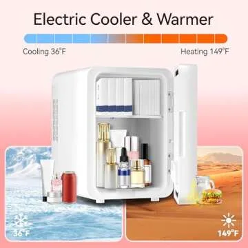 4L Mini Skincare Fridge with LED Mirror for Beauty Essentials