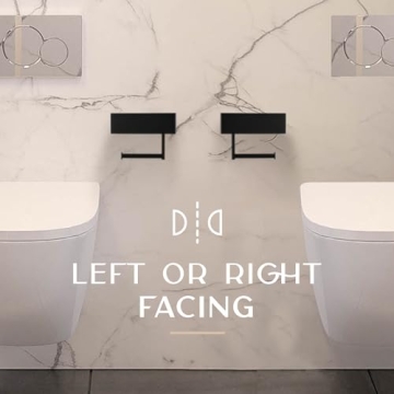 Day Moon™ Matte Black Toilet Paper Holder with Shelf, Wipe Holder for Bathroom Flushable Wipes Dispenser Toilet Paper and Wipes Holder Toilet Paper Holder with Storage, Toilet Paper Holder Wall Mount