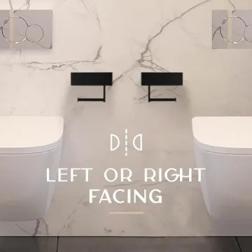 Day Moon™ Matte Black Toilet Paper Holder with Shelf, Wipe Holder for Bathroom Flushable Wipes Dispenser Toilet Paper and Wipes Holder Toilet Paper Holder with Storage, Toilet Paper Holder Wall Mount