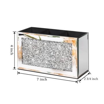 SHYFOY Mirrored Makeup Brush Holder—Stylish and Functional Organizer