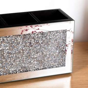 SHYFOY Mirrored Makeup Brush Holder—Stylish and Functional Organizer